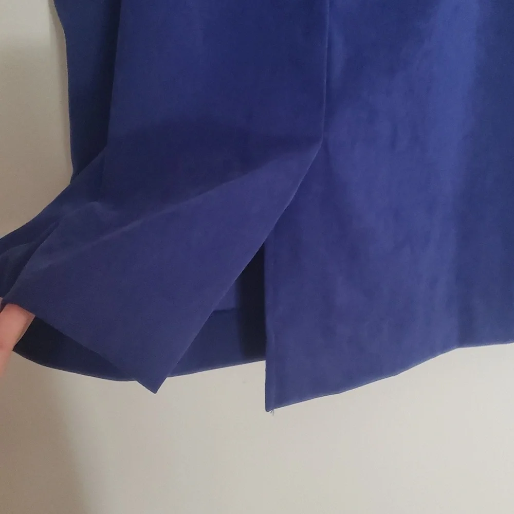 Vintage Leslie Fay Faux Suede Pencil Skirt - Picture 3 of 7